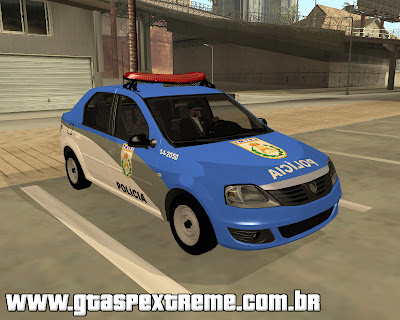 Renault Logan 2011 PMERJ para grand theft auto